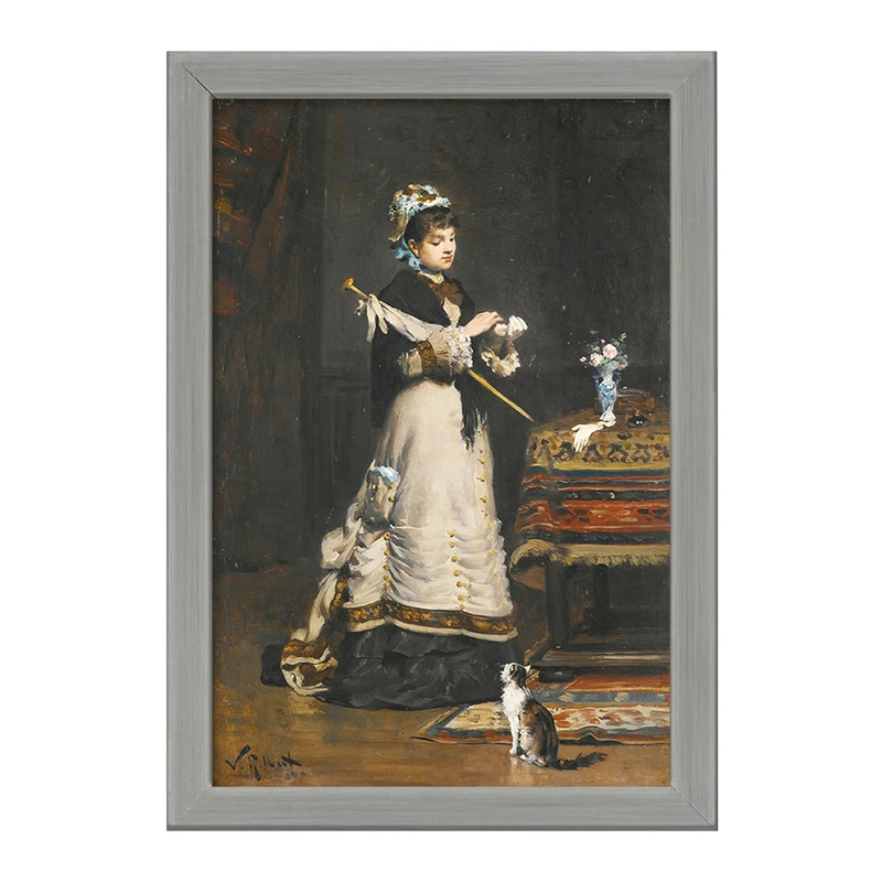 تابلو خندالو طرح نقاشی پس از بازدید اثر ویکتور گابریل گیلبرت کد F12245