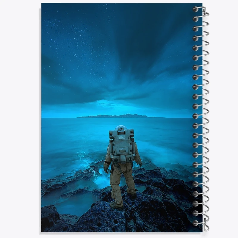 دفتر طراحی 50 برگ خندالو طرح فضانورد کد F34