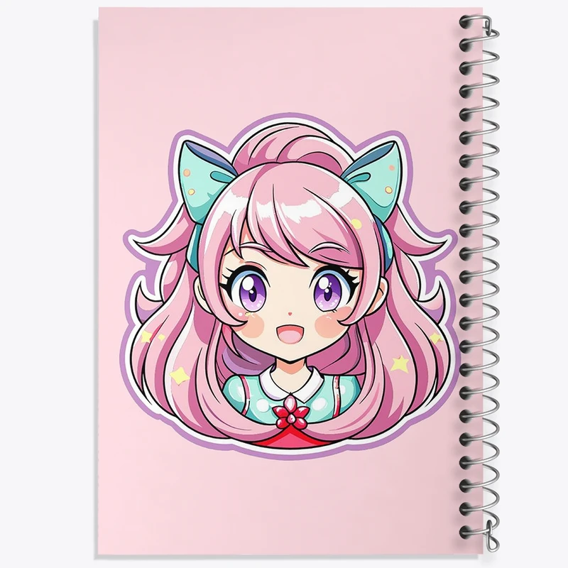 دفتر طراحی 50 برگ خندالو طرح دخترانه بامزه کد N2600