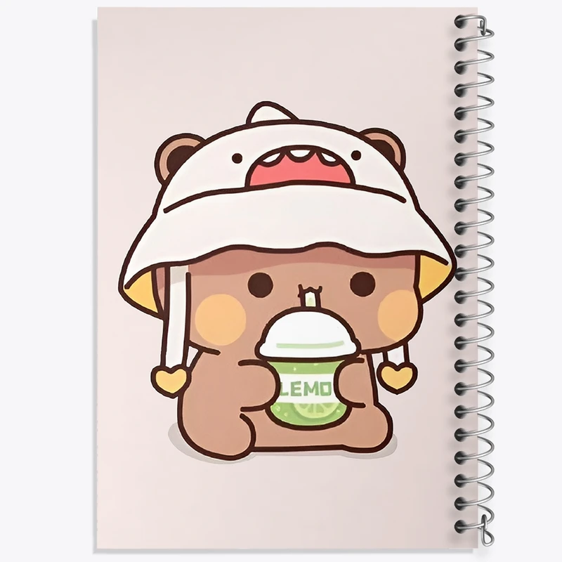 دفتر طراحی 50 برگ خندالو طرح خرس کیوت و بامزه کد N2591