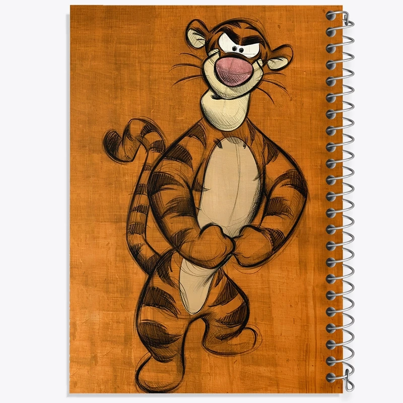 دفتر شطرنجی 50 برگ خندالو طرح تایگر خرس پو کد F4511