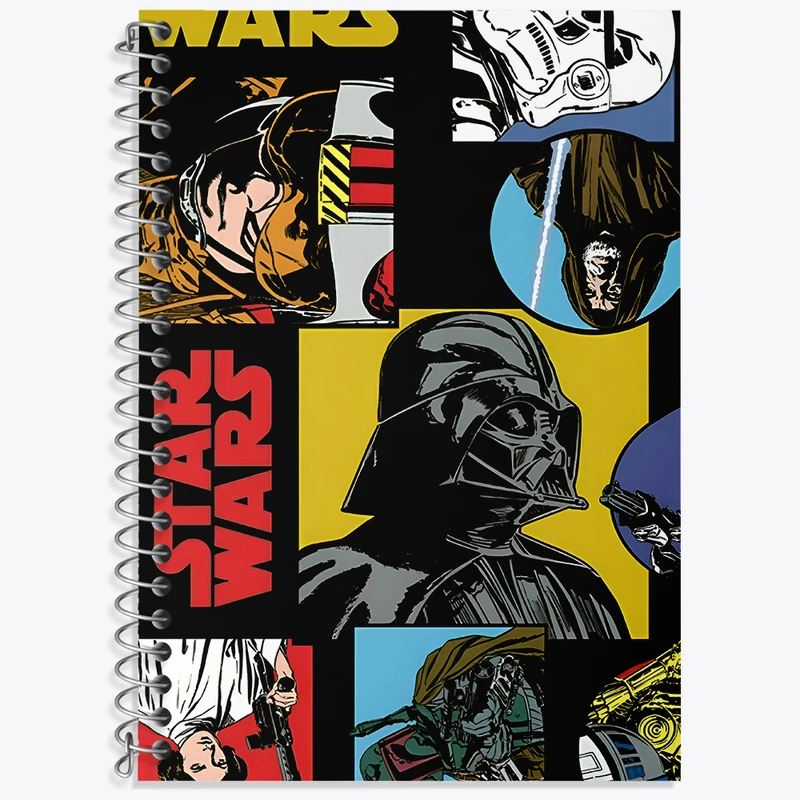 دفتر زبان دوخط 50 برگ خندالو طرح جنگ ستارگان کد F4284