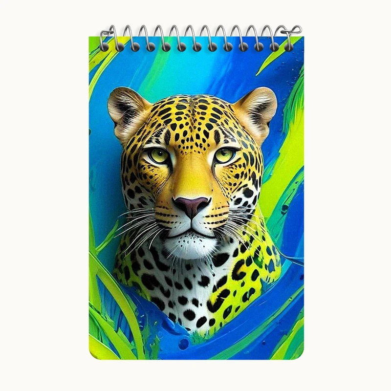 دفتر یادداشت 50 برگ خندالو طرح پلنگ کد F3135