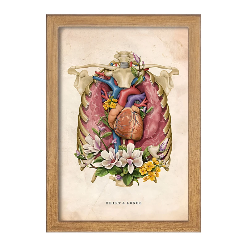 تابلو خندالو طرح قلب و ریه‌ ها (Heart And Lungs) کد F13966