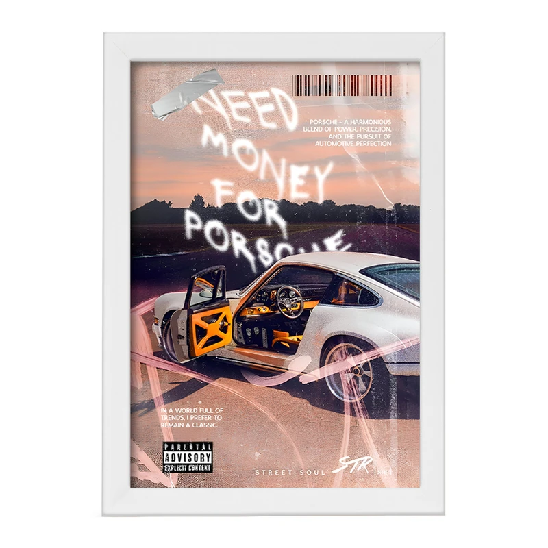 تابلو خندالو طرح پورشه (Porsche) کد F13520