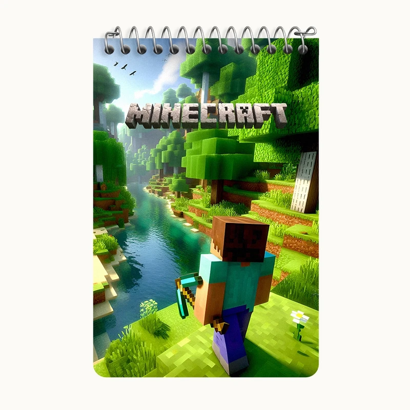دفتر یادداشت 50 برگ خندالو طرح ماینکرافت (Minecraft) کد F14089