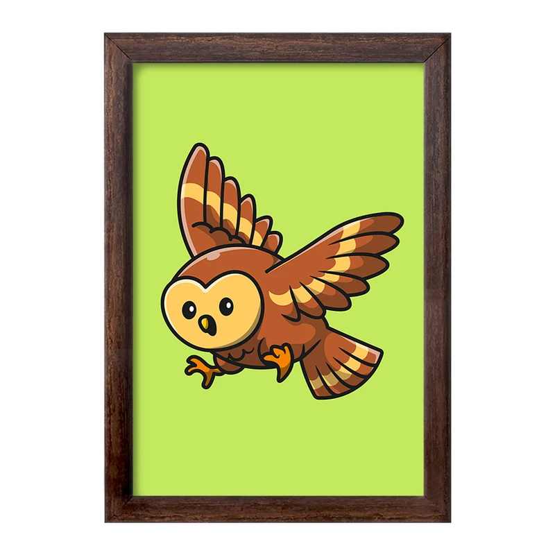 تابلو خندالو طرح حیوانات بامزه جغد کد 29650