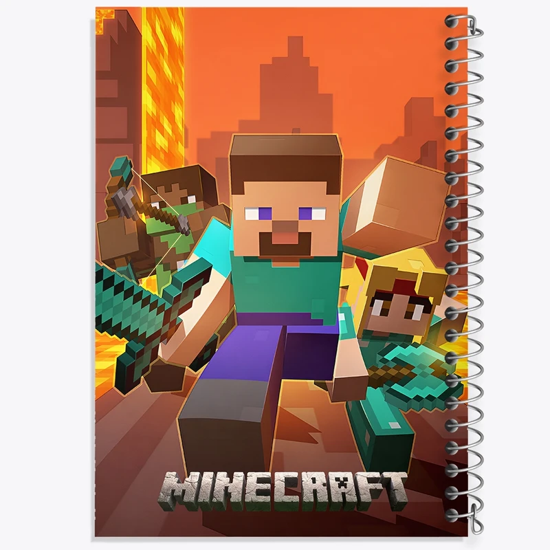 دفتر طراحی 50 برگ خندالو طرح ماینکرافت (Minecraft) کد F14081