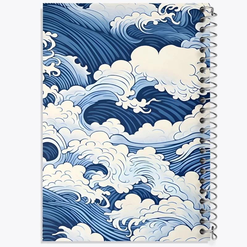 دفتر طراحی 50 برگ خندالو طرح موج دریا کد N5393