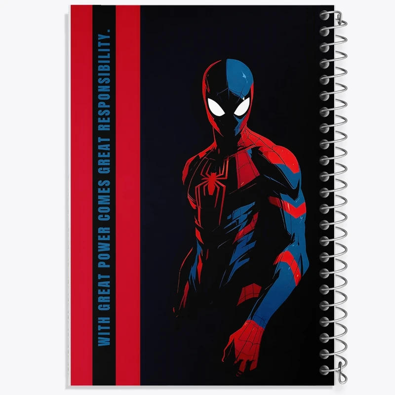 دفتر طراحی 50 برگ خندالو طرح مرد عنکبوتی (Spider Man) کد N3470