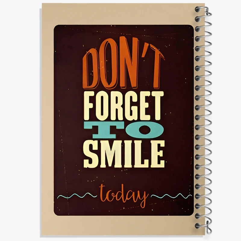 دفتر ژورنال نویسی 50 برگ خندالو مدل نقطه ای طرح Don't Forget To Smile Today کد F10537