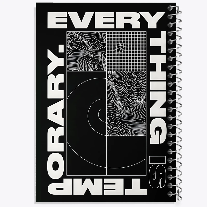 دفتر نقاشی 50 برگ خندالو طرح Every Thing Is Temporary کد F10656