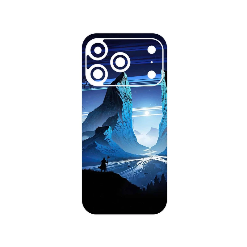 برچسب پوششی ماهوت مدل Blue Mountains Digital Art مناسب برای گوشی موبایل اپل iPhone 17 Pro