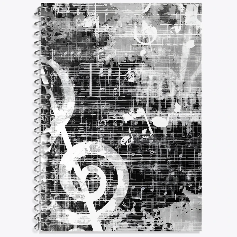 دفتر لغت 50 برگ خندالو طرح نت موسیقی کد N8079