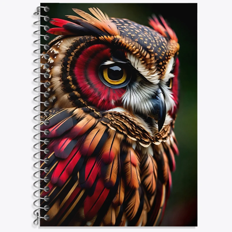 دفتر زبان دوخط 50 برگ خندالو طرح جغد کد F4338