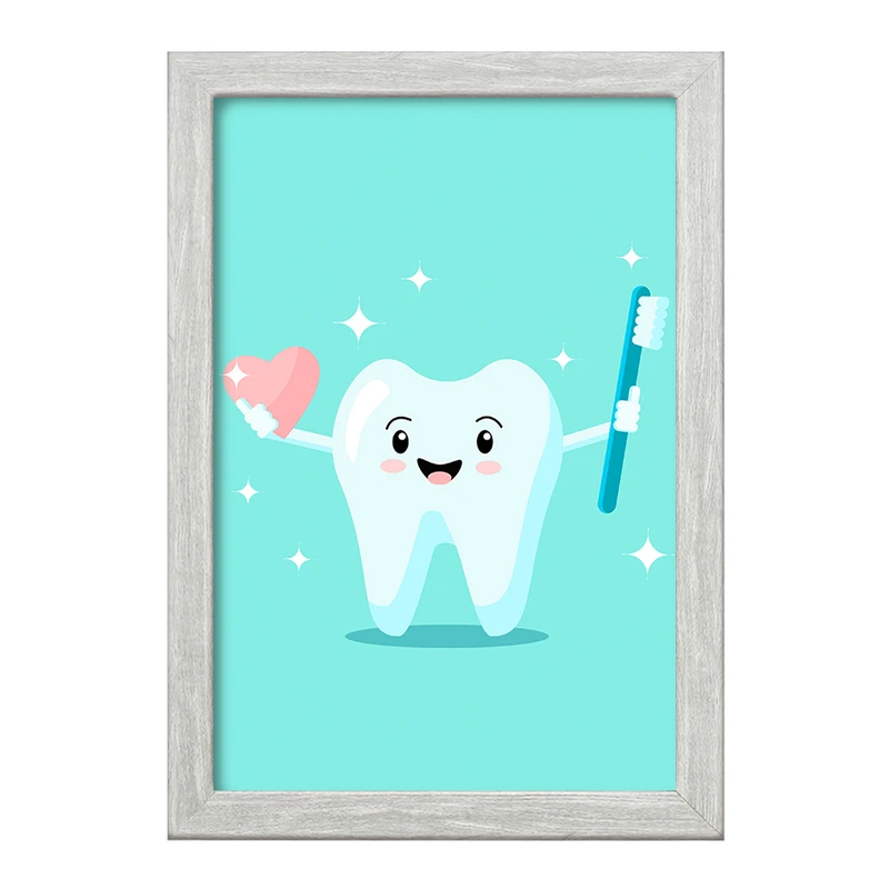 تابلو خندالو طرح دندان و دندان پزشکی کودکانه کد 36704