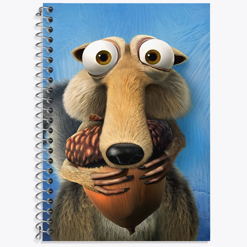 دفتر زبان 50 برگ خندالو مدل دو خط طرح عصر یخبندان کد F4981