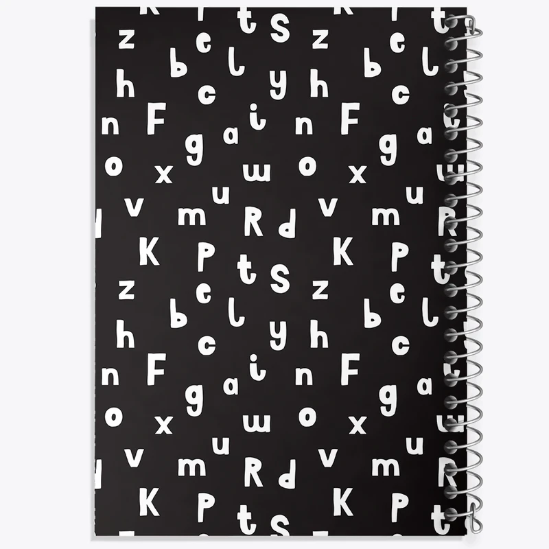 دفتر طراحی 50 برگ خندالو طرح حروف انگلیسی کد N636