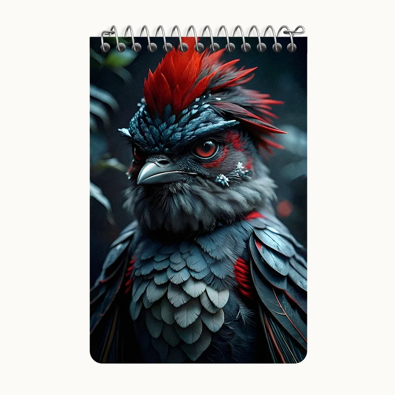 دفتر یادداشت 50 برگ خندالو طرح پرنده کد F7766