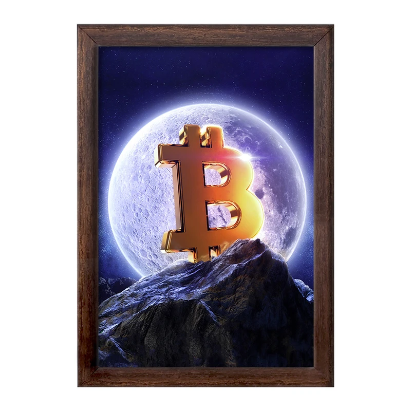 تابلو خندالو طرح ارز دیجیتال بیت کوین  کد 10900