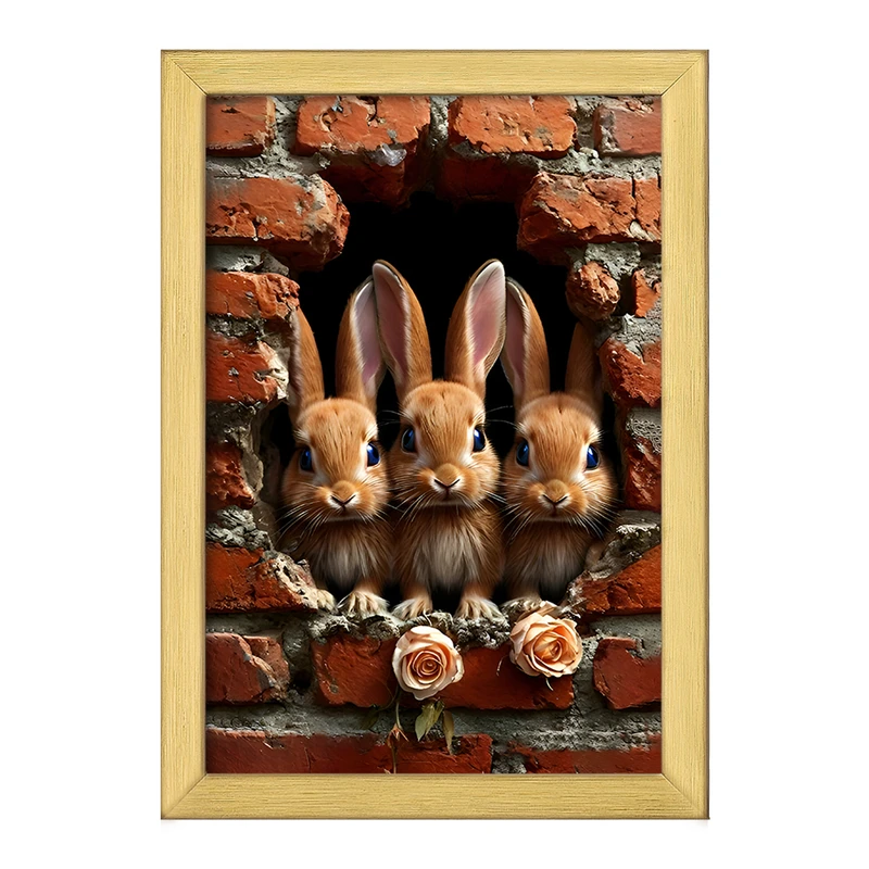 تابلو خندالو طرح خرگوش های بامزه کد F8468