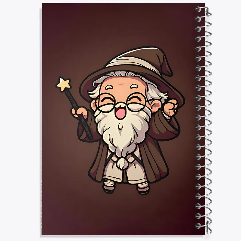 دفتر طراحی 50 برگ خندالو طرح گندالف هری پاتر (Harry Potter) کد F9404