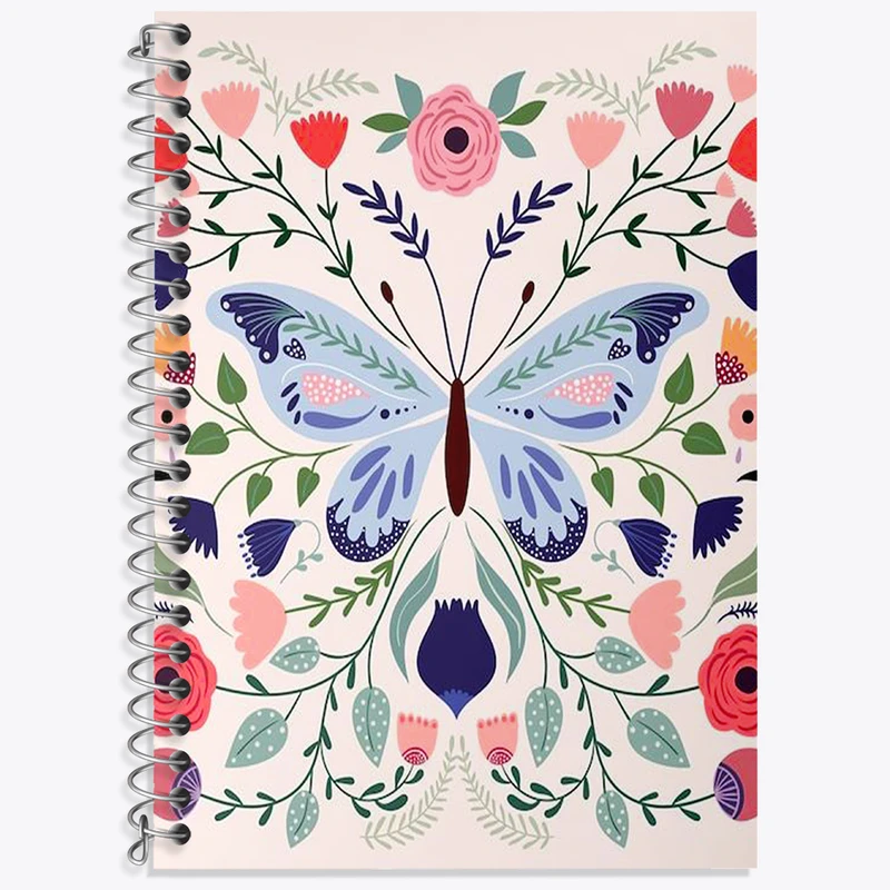 دفتر نت موسیقی 50 برگ خندالو طرح پروانه و گل کد N6891