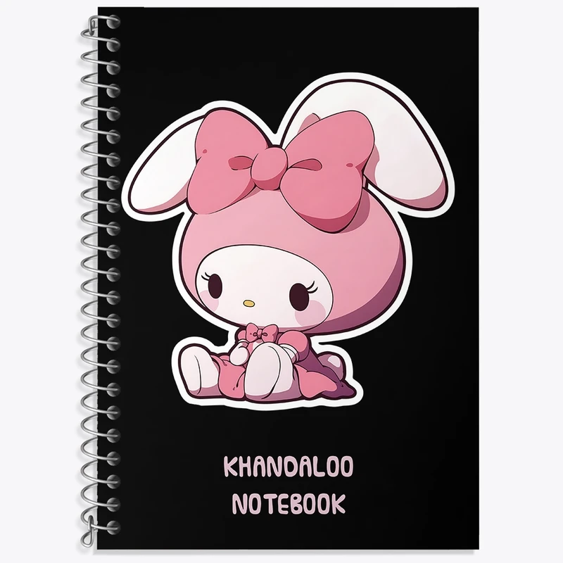 دفتر زبان 50 برگ خندالو مدل سه خط طرح مای ملودی (My Melody) کد N9061