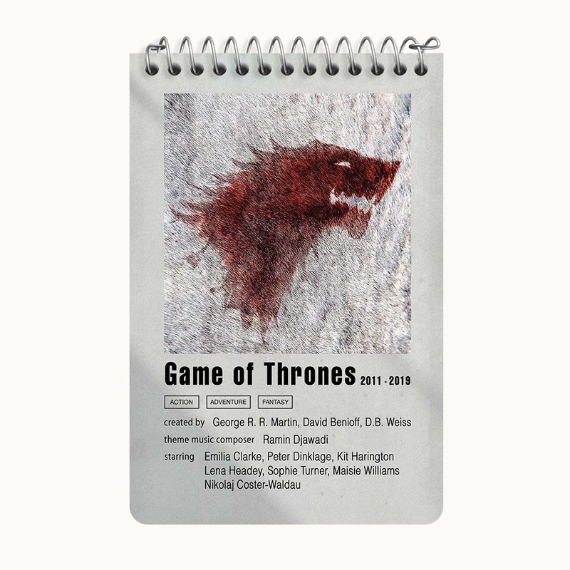 دفتر یادداشت 50 برگ خندالو طرح گیم اف ترونز (Game of Thrones) کد F11276