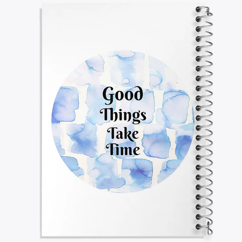 دفتر مشق 100 برگ خندالو طرح Good Things Take Time کد F11439