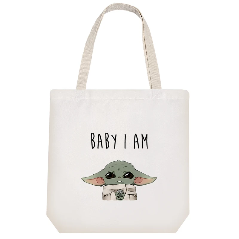 ساک خرید خندالو مدل بیبی یودا (Baby Yoda) کد H2641