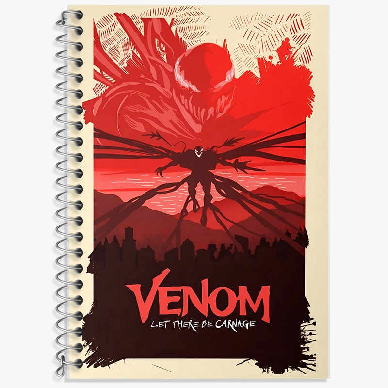 دفتر زبان دوخط 50 برگ خندالو طرح ونوم (Venom) کد F13578