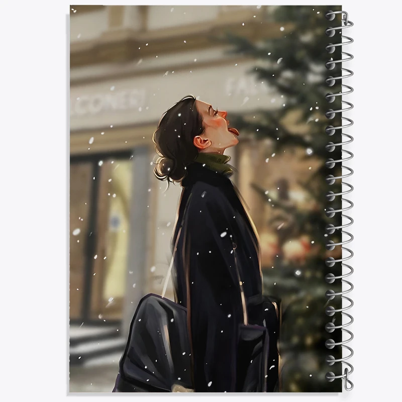 دفتر نقاشی 50 برگ خندالو طرح دختر و روز برفی کد N6970