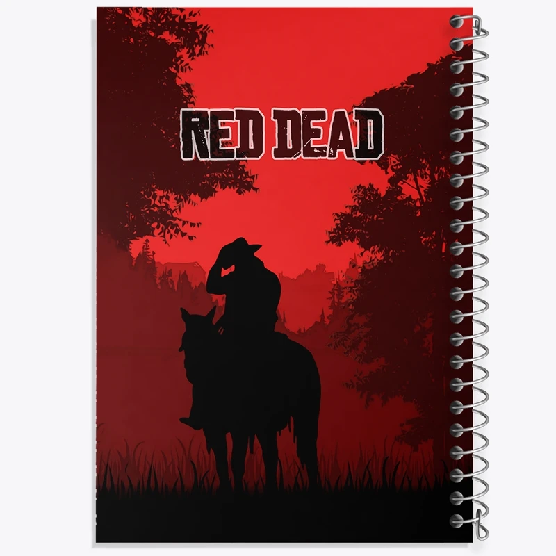 دفتر ژورنال نویسی 50 برگ خندالو مدل نقطه ای طرح رد دد (Red Dead) کد N9352