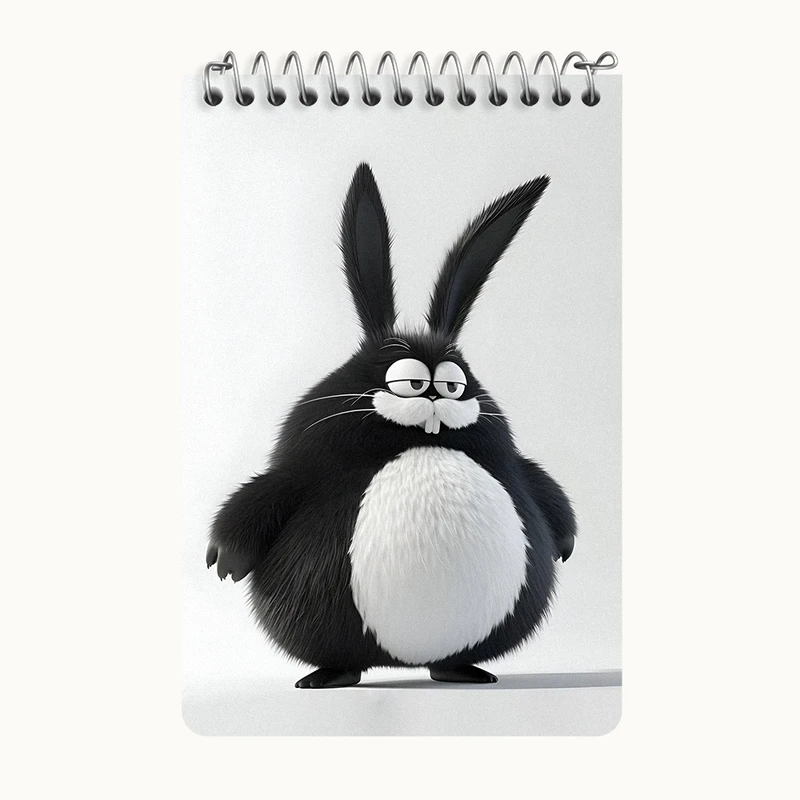 دفتر یادداشت 50 برگ خندالو طرح خرگوش بامزه کد F6298