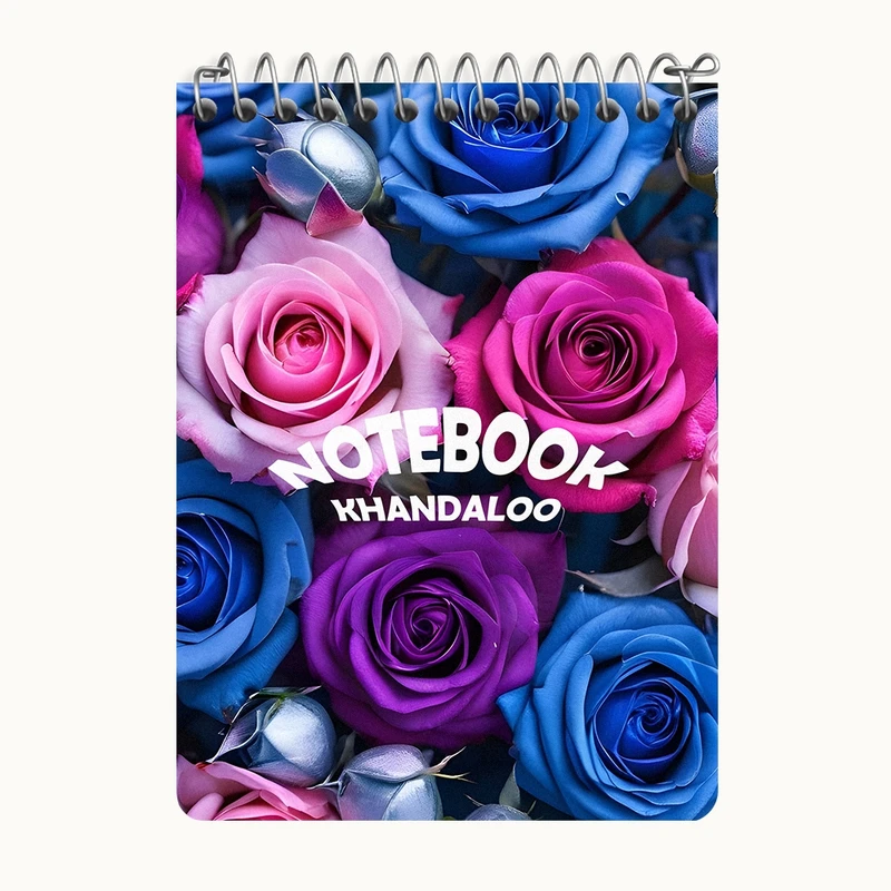 دفتر یادداشت 50 برگ خندالو طرح پترن گل رز کد N7646