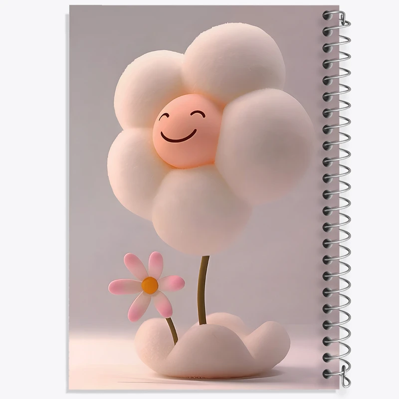 دفتر شطرنجی 50 برگ خندالو طرح گل کد F9950