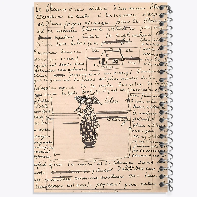 دفتر مشق 50 برگ خندالو طرح دفتر طراحی ونسان ونگوگ (Van Gogh) کد N9372