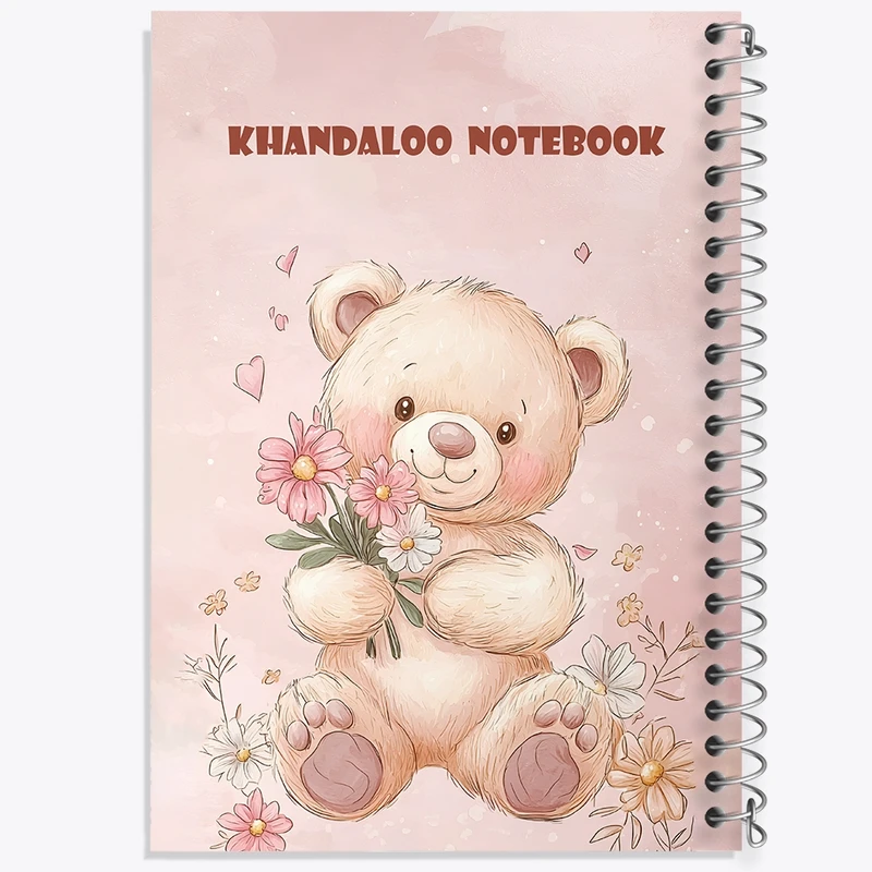 دفتر ژورنال نویسی 50 برگ خندالو مدل نقطه ای طرح خرس بامزه کد N6914