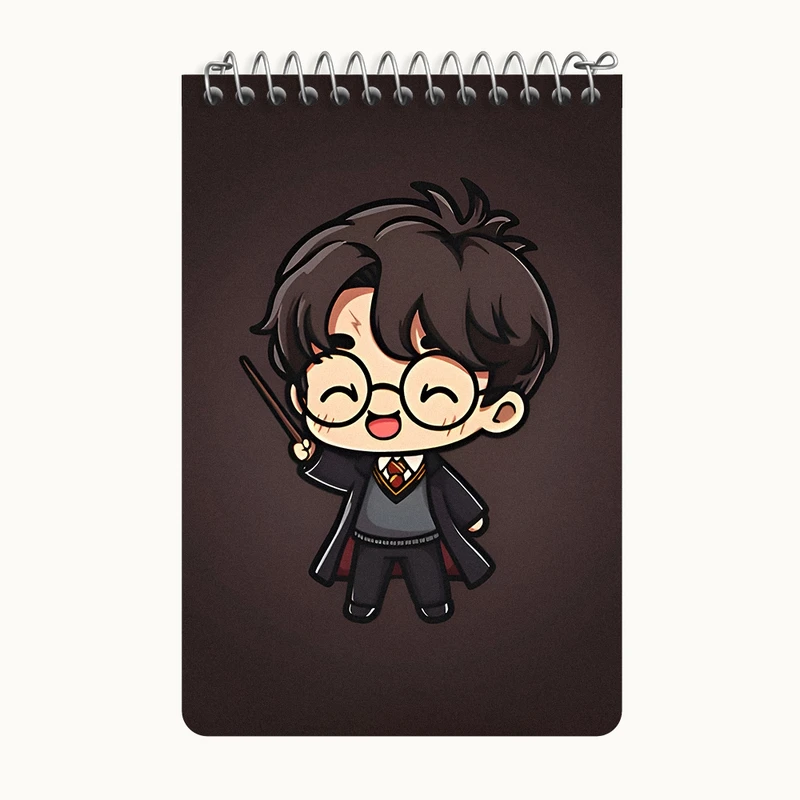 دفتر یادداشت 50 برگ خندالو طرح هری پاتر (Harry Potter) کد F9396