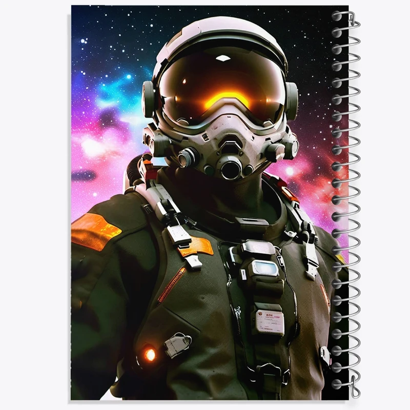 دفتر شطرنجی 50 برگ خندالو طرح آدم فضایی کد F2990