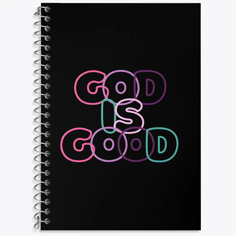 دفتر زبان 50 برگ خندالو مدل سه خط طرح God Is Good کد F4946