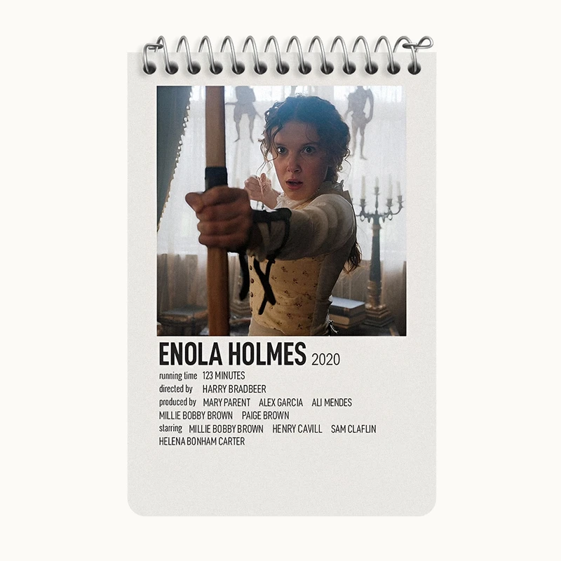 دفتر یادداشت 50 برگ خندالو طرح انولا هولمز (Enola Holmes) کد F13054