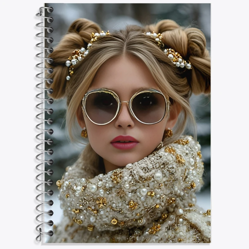 دفتر زبان 50 برگ خندالو مدل سه خط طرح دخترانه کد F11860