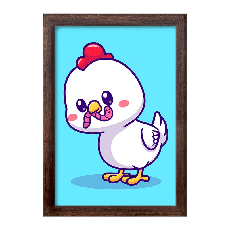 تابلو خندالو طرح حیوانات بامزه خروس کد 29673