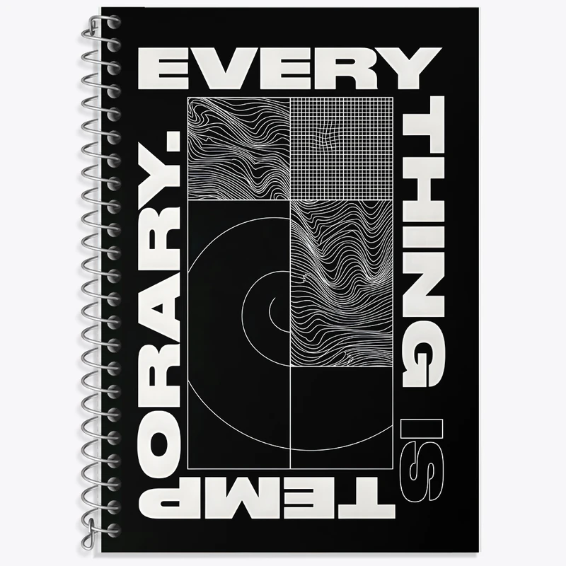 دفتر نت موسیقی 50 برگ خندالو طرح Every Thing Is Temporary کد F10656
