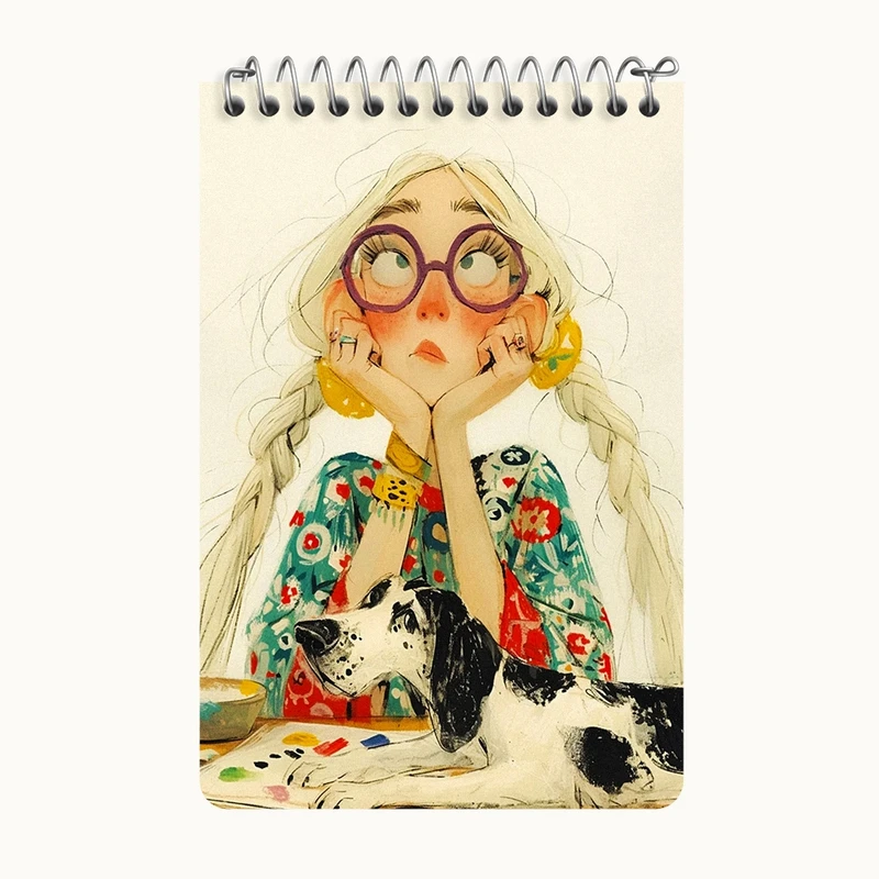 دفتر یادداشت 50 برگ خندالو طرح دختر خنگ کد F7666