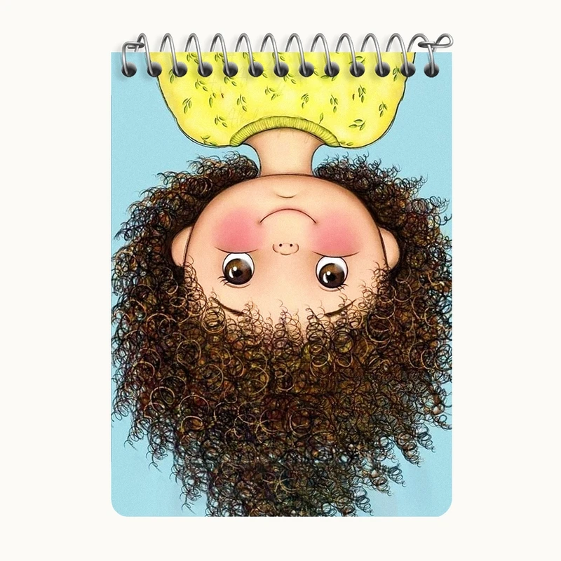 دفتر یادداشت 50 برگ خندالو طرح دختر مو فرفری کد N6988