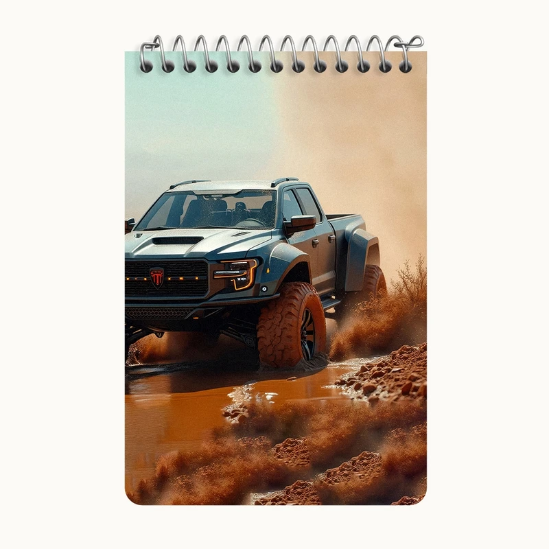 دفتر یادداشت 50 برگ خندالو طرح آفرود (Off Road) کد F5215
