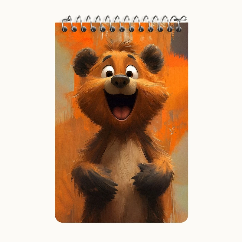 دفتر یادداشت 50 برگ خندالو طرح خرس بامزه کد F12867